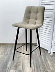 Полубарный стул CHILLI-QB латте #25, велюр / черный каркас (H=66cm) М-City MC61935 фото