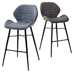 Барный стул MARCEL RU-03 синяя сталь, экокожа М-City MC61028 фото