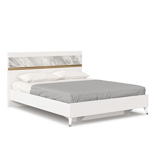 СГ Айла Кровать 1600 с кроватным основанием (Белый/Статуарио, исполнение 1) LD191295