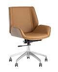 Кресло офисное TopChairs Crown NEW, коричневое УЦЕНКА SG4581
