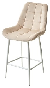 Товар Полубарный стул ХОФМАН, цвет H-06 Бежевый, велюр / белый каркас H=63cm М-City MC63095