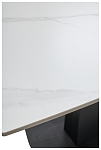 Стол BALDE 120 MATT WHITE MARBLE SOLID CERAMIC / BLACK, ®DISAUR MC64095 фото