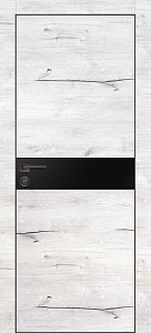 Товар Межкомнатная дверь PX-13 черная кромка с 4-х ст. Дуб арктик