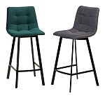 Полубарный стул CHILLI-QB SQUARE зеленый #19, велюр / черный каркас (H=66cm) М-City MC62188 фото