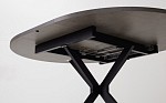 Стол ВЕГА D110 раскладной Бетон Чикаго темно-серый/ черный каркас БЕЗ НДС MC63036 фото