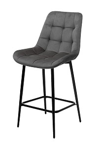 Товар Полубарный стул ХОФМАН, цвет H-18 Графитовый, велюр / черный каркас H=63cm М-City MC63174