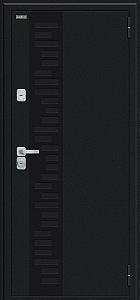 Товар Дверь Thermo Техно Д2/BChrome Букле черное/Wenge Melinga BR6214