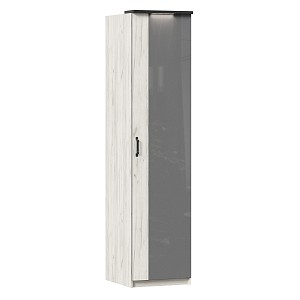 Товар Техно Шкаф одностворчатый с комбинированной дверью (Дуб Крафт белый/Серый шифер) LD53571