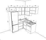 Кухонный гарнитур Савелена GKK1012 фото