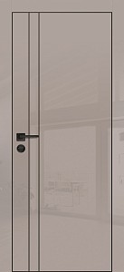 Товар Межкомнатная дверь HGX-20 черная кромка с 4-х ст. Латте глянец