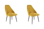 Набор стульев Милан (2 шт.) желтый (велюр)/черный MBS8032