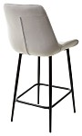 Полубарный стул ХОФМАН, цвет H-09 Светло-серый, велюр / черный каркас H=63cm М-City MC62770 фото