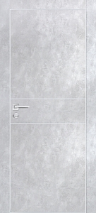 Товар Межкомнатная дверь PX-15  AL кромка с 4-х ст. Серый бетон