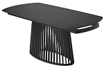 Стол DESIO 180 PURE BLACK SOLID CERAMIC Черный мрамор матовый, керамика/Черный каркас, ®DISAUR MC63708 фото
