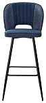 Барный стул HADES TRF-06 полночный синий, ткань/ RU-03 синяя сталь, PU М-City MC60999 фото