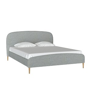 Товар Бетти Кровать двуспальная 1600 мягкая с кроватным основанием (Серый, ткань Capri 24) LD204797