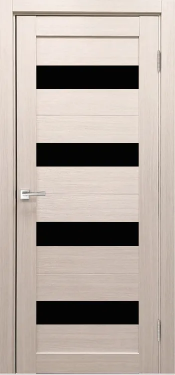 Фото Межкомнатная дверь Легенда X-8 тон Кремовая лиственница Остекление Лакобель черное