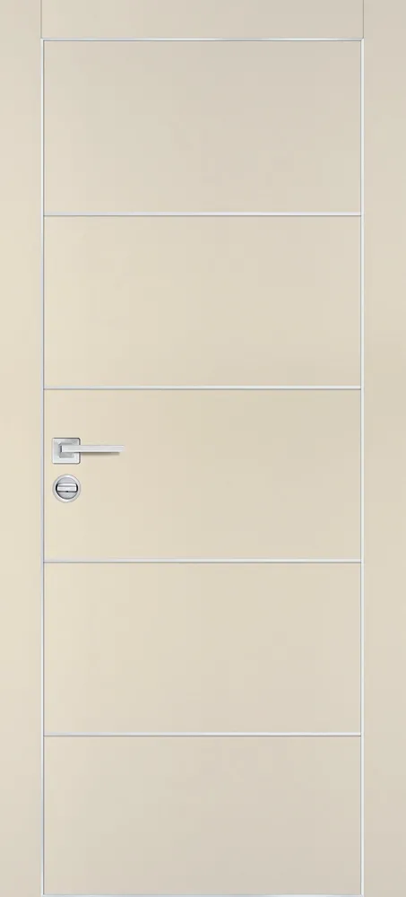 Межкомнатная дверь PX-12  AL кромка с 4-х ст. Бежевый матовый